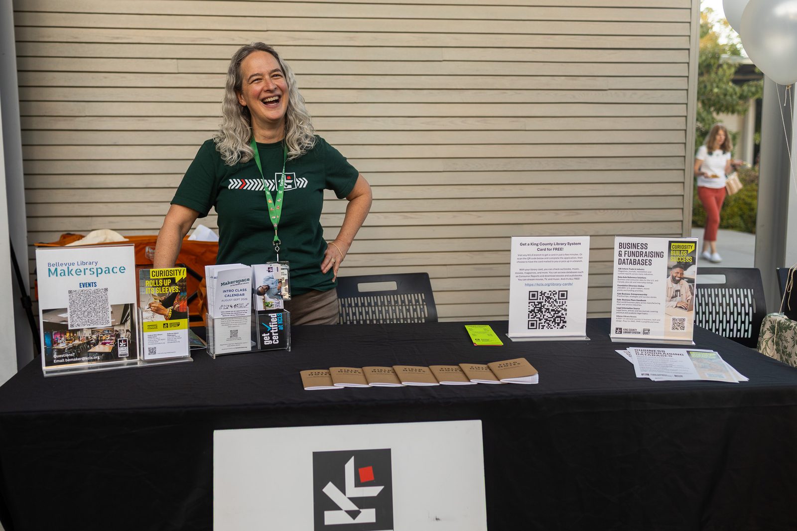 The library's makerspace table. King County Library System.